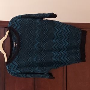 Express Chevron Print Pullover Sweater, S